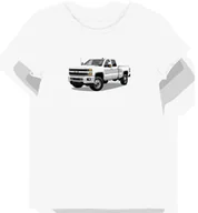 Koszulki i topy damskie - Koszulka damska biała z odważnym motywem ciężarówki Silverado M - miniaturka - grafika 1