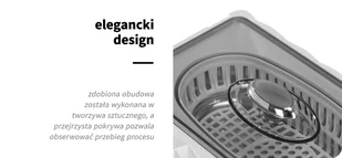 Myjka ultradźwiękowa AD-3000 poj. 0,45 L 35W Biała - Myjki ultradźwiękowe - miniaturka - grafika 11