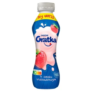 Danone Gratka Produkt mleczny o smaku truskawkowym 280 g - Kefiry, jogurty, maślanki - miniaturka - grafika 1
