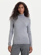 Swetry damskie - Vero Moda Golf Happiness 10300472 Szary Slim Fit - miniaturka - grafika 1