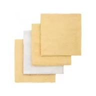 Pozostałe akcesoria do kąpieli i SPA - Zestaw 4 bambusowych myjek w żółtym i białym kolorze T-TOMI - miniaturka - grafika 1