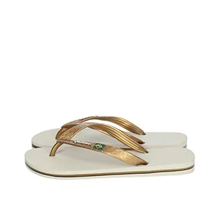 Ipanema CLAS Brasil Ii klapki damskie beżowe/złote, beżowy złoty, 39 EU - Klapki i japonki damskie - miniaturka - grafika 1