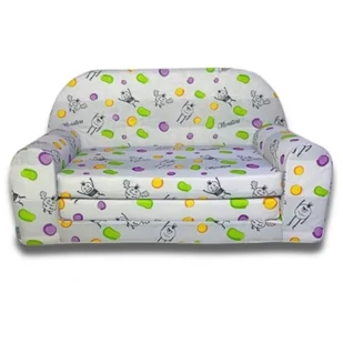 Rozkładana sofka dziecięca mała szara Monster - Zestawy mebli dla dzieci - miniaturka - grafika 1