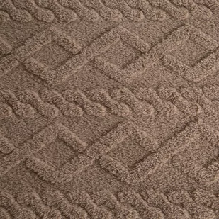 Koc 150 x 200 Design Mikrofibra Warkocz Beż - Koce - miniaturka - grafika 3