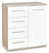 Inne meble do salonu - Komoda C5 - biała + dąb sonoma mat A5-D46 - miniaturka - grafika 1