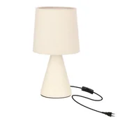 Lampy stojące - Lampa stołowa ceramiczna SATTI beżowa 1xE14x40W Candellux - miniaturka - grafika 1
