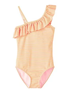 NAME IT Girl's NKFZILINE kostium kąpielowy, pomarańczowy pop, 122/128, pomarańczowy (Orange Pop), 122/128 cm - Stroje kąpielowe - miniaturka - grafika 1
