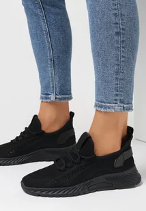 Czarne Buty Sportowe Elona - Moda i Uroda OUTLET - miniaturka - grafika 1