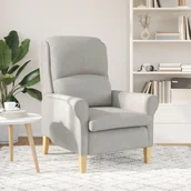 Fotele - vidaXL jasnoszary fotel Jasnoszary Tkanina Standardowy Ergonomiczny - miniaturka - grafika 1