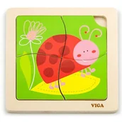Puzzle - VIGA 50140 Puzzle na podkładce - biedronka - miniaturka - grafika 1