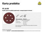 Materiały ścierne - Klingspor Krążek ścierny, przyczepny na rzep 270560 PS 18 EK 150mm g. 180 270560 - miniaturka - grafika 1