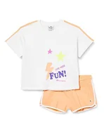 Spodenki damskie - Champion Legacy Fun Club-T-Shirt & Szorty Pełna Dziewczyny i Dziewczyny, (Biały/Różowy Flaming), 13-14 anni - miniaturka - grafika 1