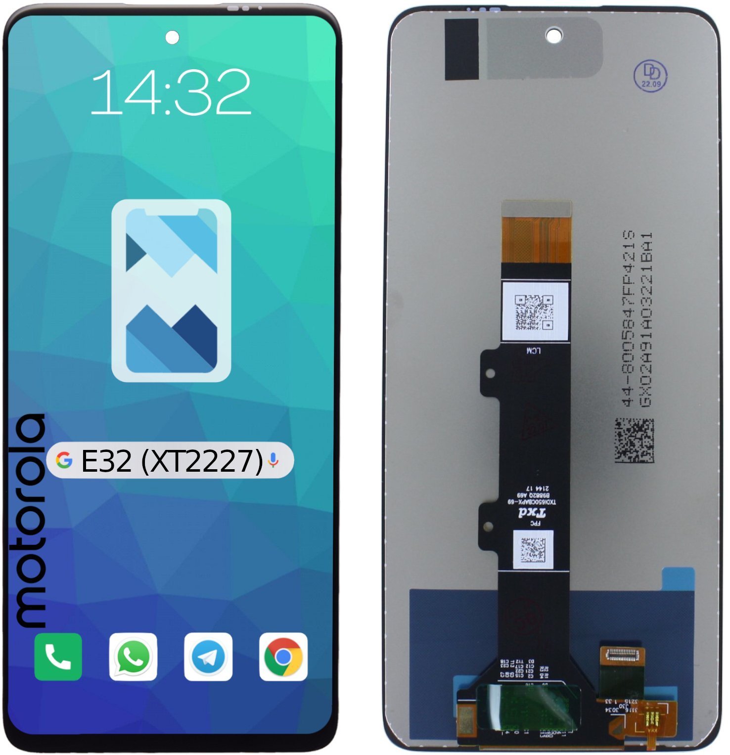Wyświetlacz LCD Ekran Szybka Dotyk do Motorola Moto E32 XT2227