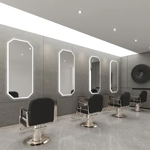 Konsola konsoleta fryzjerska barberska lustro fryzjerskie 170x70 LED PRO - Meble fryzjerskie - miniaturka - grafika 1
