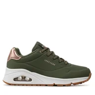 Sneakersy damskie - Sneakersy Skechers Uno Shimmer Away 155196/OLV Khaki - miniaturka - grafika 1