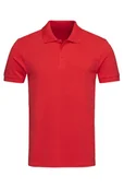 Odzież medyczna - Koszulka POLO medyczna męska czerwona L - miniaturka - grafika 1