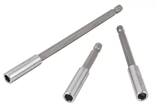 Uchwyt magnetyczny do bitów 1/4" przedłużki 3szt SILVER - Akcesoria do elektronarzędzi - miniaturka - grafika 1