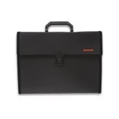 Przybory szkolne - penmate Aktówka z rączką z 12 przegródkami czarna PP-412 - miniaturka - grafika 1