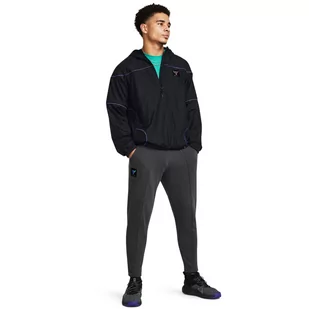Męskie spodnie treningowe Under Armour Project Rock Terry Gym Pant Q4 - szare - UNDER ARMOUR - Spodnie sportowe męskie - miniaturka - grafika 1