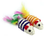 Zabawki dla kotów - Pet Nova Myszka zestaw 2szt 7x3cm - miniaturka - grafika 1