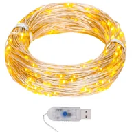 Oświetlenie świąteczne - vidaXL Lampki świąteczne, 40 m, 400 micro LED, ciepła biel, 8 funkcji vidaXL - miniaturka - grafika 1