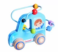 Zabawki interaktywne dla dzieci - Przeplatanka labirynt drewniana Samochód - miniaturka - grafika 1