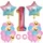 Zestaw Balonów Urodziny 29Sztuk Tęczowe Jednorożec