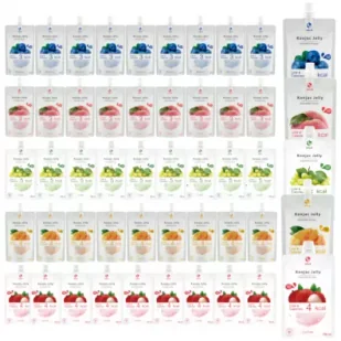Jelly.B Mix galaretek roślinno-owocowych Konjac zgrzewka 5 x 10 x 150 g - Galaretki - miniaturka - grafika 1