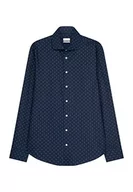 Koszule męskie - Seidensticker Męska koszula slim fit z długim rękawem, granatowy, 41 - miniaturka - grafika 1