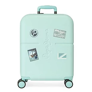 Pepe Jeans Walizka kabinowa na klatkę piersiową, niebieska, 40 x 55 x 20 cm, sztywny ABS, wbudowany zamek TSA, 37 l, 2,7 kg, 5 kół, podwójny bagaż podręczny - Walizki - miniaturka - grafika 1