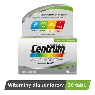 Pfizer CENTRUM SILVER 50+ Formuła Multiefekt 30 tabl 8707201 - Witaminy i minerały - miniaturka - grafika 2