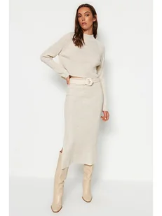 trendyol 2-częściowy zestaw w kolorze kremowym - Swetry damskie - miniaturka - grafika 1