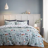 Pościel - Flanelowa pościel jednoosobowa 135x200 cm Winter Scene – Bianca - miniaturka - grafika 1