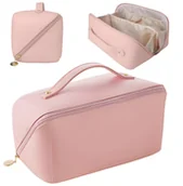 Kosmetyczki, organizery i kuferki - Kosmetyczka Podróżna Z Uchwytem Praktyczny Organizer Na Akcesoria - miniaturka - grafika 1