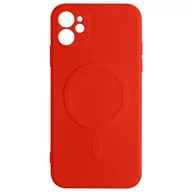 Etui i futerały do telefonów - Magsafe iPhone 12 Case Silikonowe miękkie w dotyku wnętrze Mag Cover czerwone etui - miniaturka - grafika 1