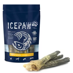 ICEPAW ICEPAW Dorschsticks - przysmaki ze skóry dorsza (100g) - Przysmaki dla psów - miniaturka - grafika 1