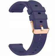 Akcesoria do smartwatchy - PASEK SILIKONOWY DO SMARTWATCHA ZEGARKA GRANATOWY 20 MM UNIWERSLANY - miniaturka - grafika 1