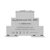 Systemy inteligentnych domów - BleBox SwitchBoxD DC DIN - przekaźnik 2-kanałowy 230V AC 30V DC WiFi - aplikacja Android / iOS - miniaturka - grafika 1