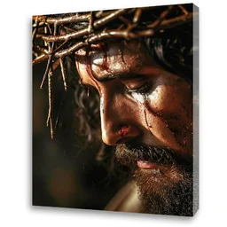 Obraz religijny na płótnie Jezus w koronie cierniowej - Ikony i obrazy sakralne Obraz religijny na płótnie Jezus w koronie cierniowej - Ikony i obrazy sakralne - miniaturka - grafika 1