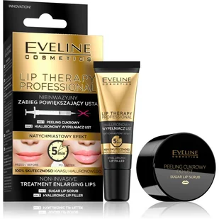 Eveline COSM nieinwazyjny zabieg powiększający usta peeling cukrowy 7 ml + hialuronowy wypełniacz ust 12 ml - Balsamy do ust - miniaturka - grafika 1