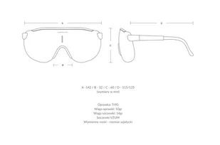 ALBA OPTICS Okulary rowerowe STRATOS BLK VZUM LAVA - Okulary sportowe - miniaturka - grafika 4