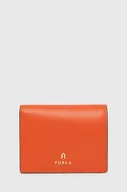 Portfele - Furla portfel skórzany damski kolor pomarańczowy - miniaturka - grafika 1