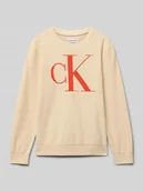 Swetry dla chłopców - Sweter z dzianiny z wyhaftowanym logo - miniaturka - grafika 1