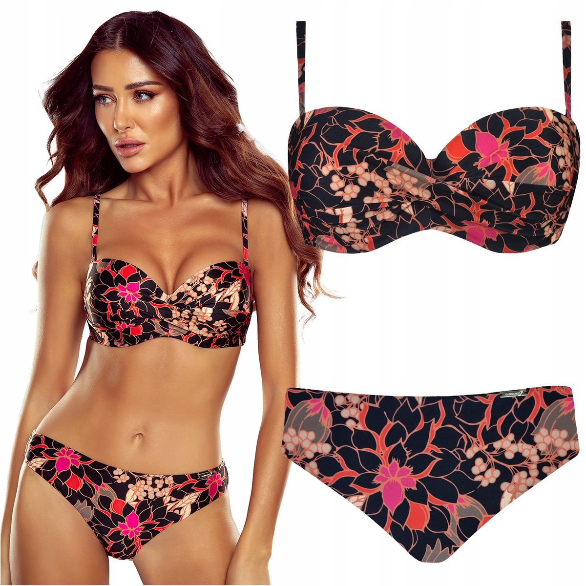 Strój kąpielowy dwuczęściowy push up GABBIANO Evita-D 12/C 40E L 80E