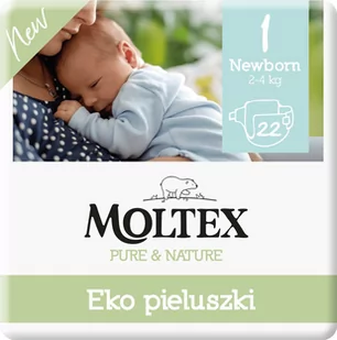 Moltex pieluchy Pure & Nature Newborn 2 4 kg 22 szt.) - Pieluchy - miniaturka - grafika 1