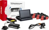 Czujniki parkowania - AMiO Zestaw czujników parkowania tft02 4,3" z kamerą hd-315-led 4 sensory czarne wewnętrzne - miniaturka - grafika 1