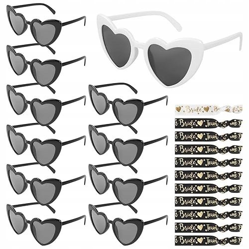 BRANSOLETKI RETRO ZESTAW 22 SZTUKI OKULARY JGA PANNA MŁODA na wesele