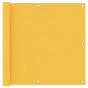 vidaXL Parawan balkonowy, żółty, 90x600 cm, tkanina Oxford vidaXL - Parawany - miniaturka - grafika 1