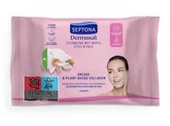 Apteczki i materiały opatrunkowe - Septona Dermasoft Oczyszczające chusteczki nawilżane z orchideą i kolagenem roślinnym do twarzy i oczu x 20 szt - miniaturka - grafika 1