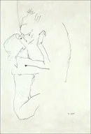 Plakaty - The Kiss, Egon Schiele - plakat Wymiar do wyboru: 29,7x42 cm - miniaturka - grafika 1